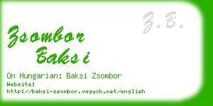 zsombor baksi business card